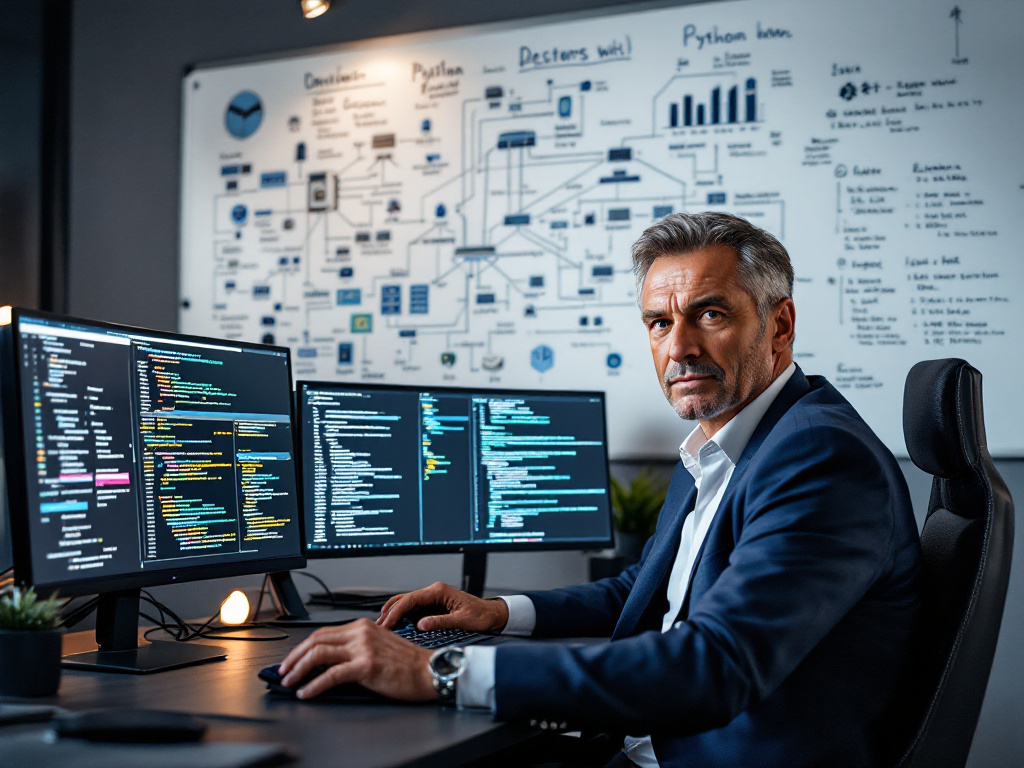 asesor en frente de computadores
