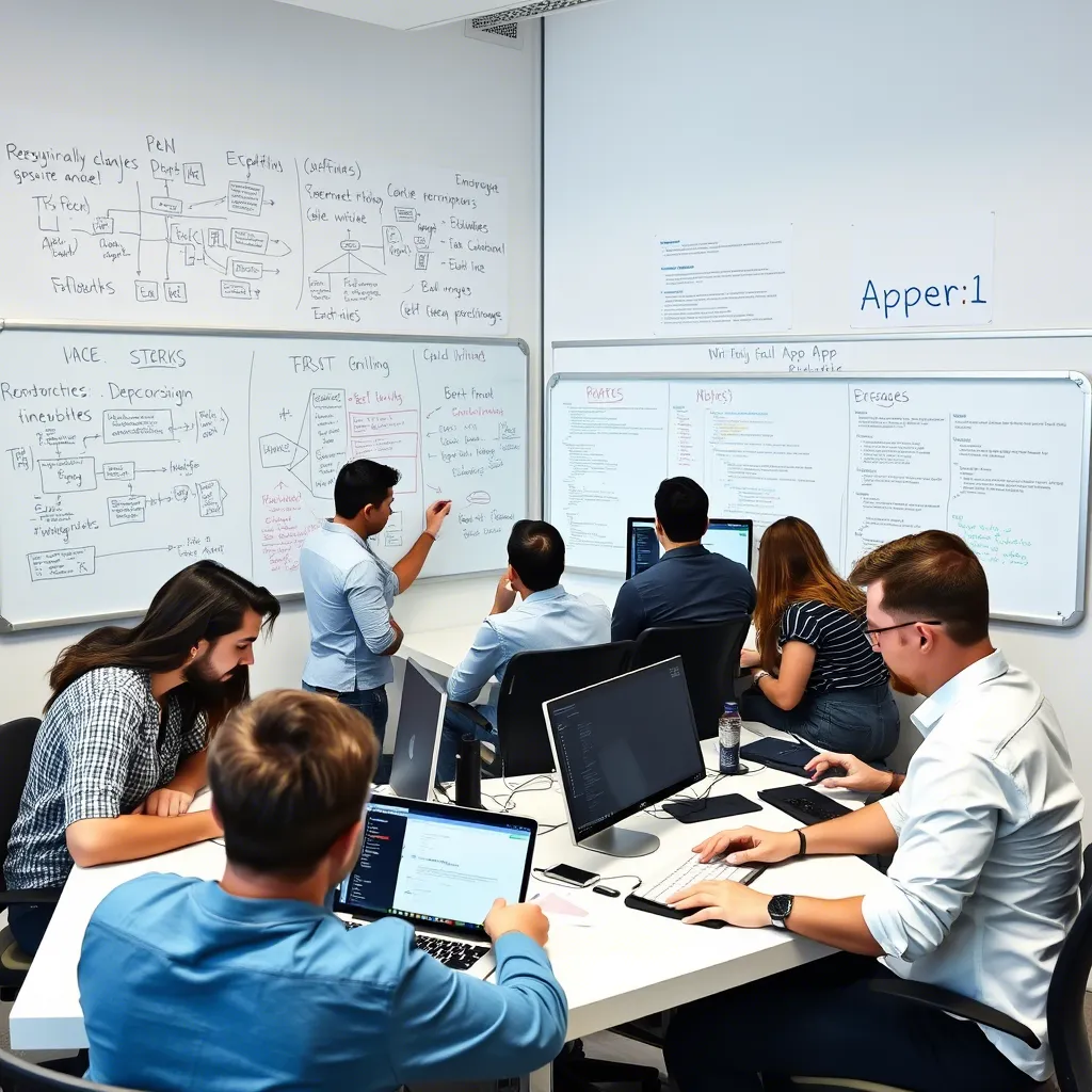 personas desarrollando una aplicacion